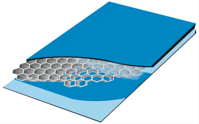 Honeycomb panel complex adhesive
