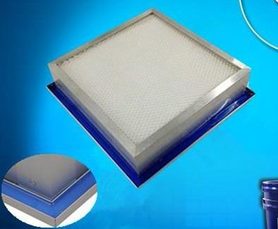 Filter potting adhesive